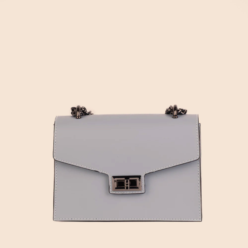 BORSA A SPALLA TRE SCOMPARTI, MANICO A DOPPIA CATENA E GIRELLO