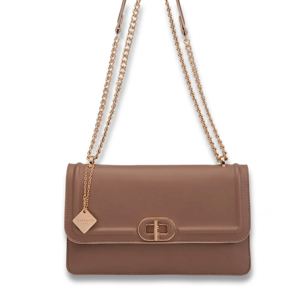 BORSA A SPALLA CON TRACOLLA A CATENA