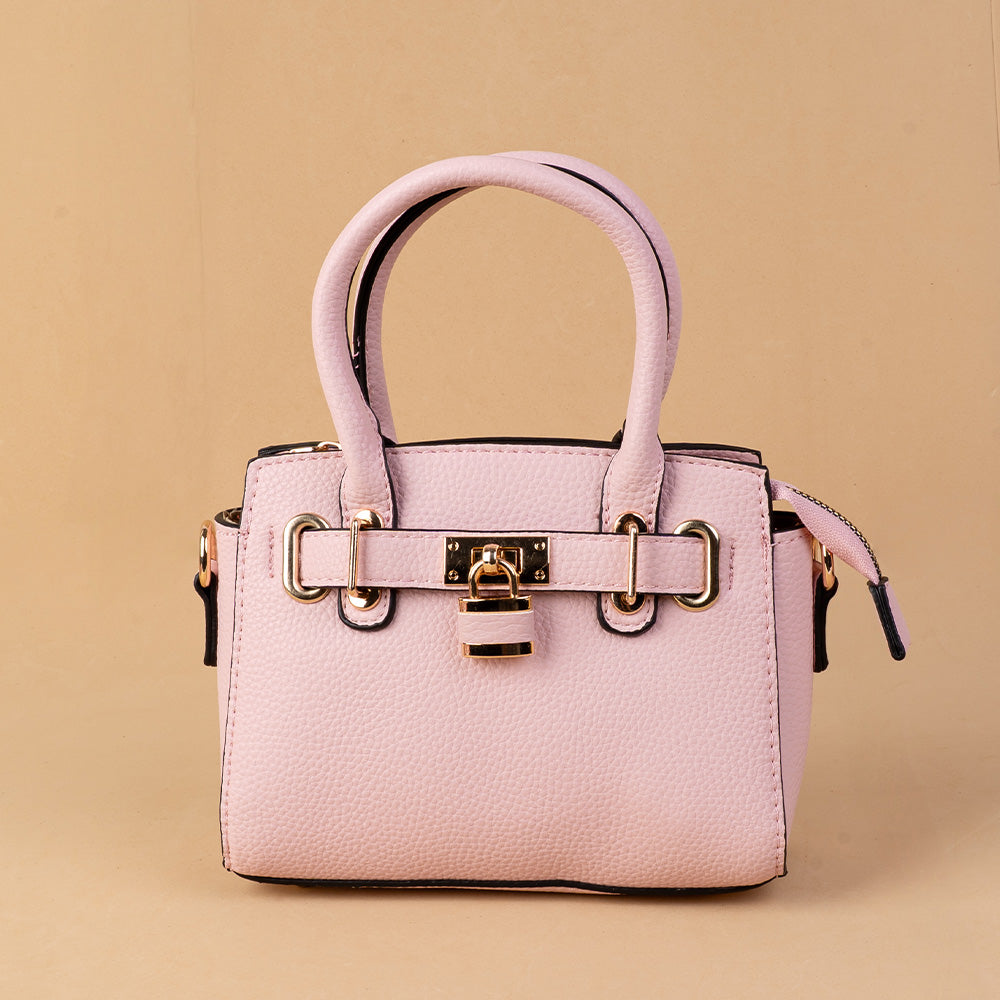 BORSA POCHETTE CON CHIUSURA A LUCCHETTO FOULARD E TRACOLLA