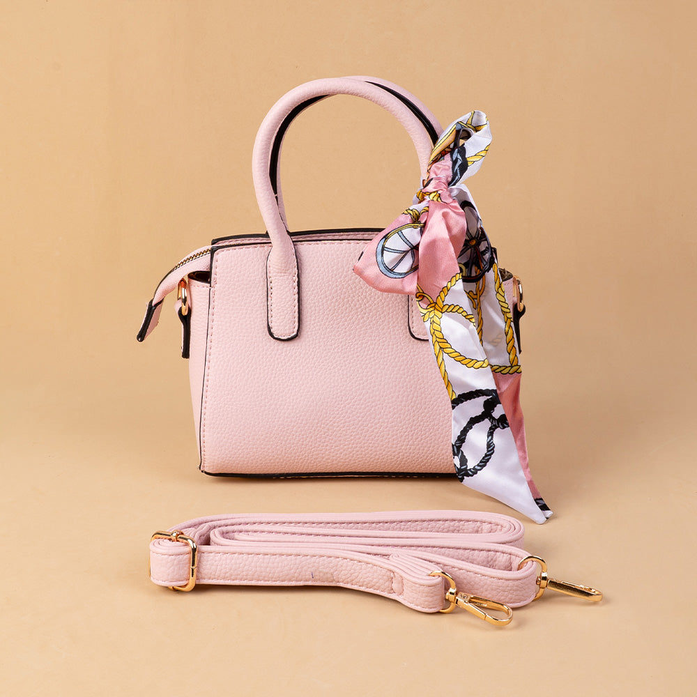 BORSA POCHETTE CON CHIUSURA A LUCCHETTO FOULARD E TRACOLLA