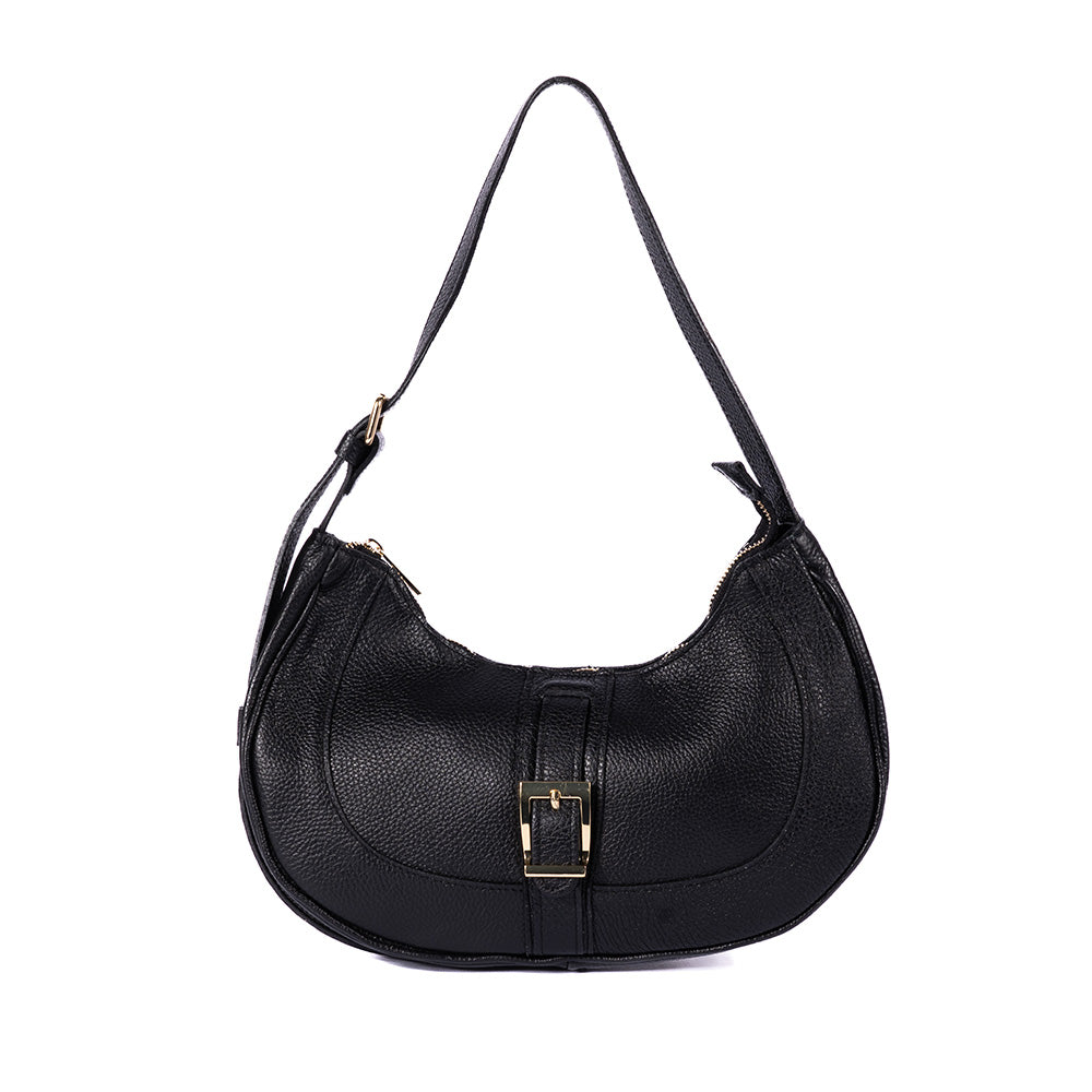 HALF MOON SHOULDER BAG WITH BUCKLE