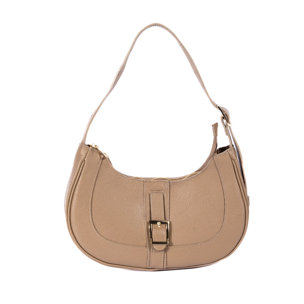 HALF MOON SHOULDER BAG WITH BUCKLE