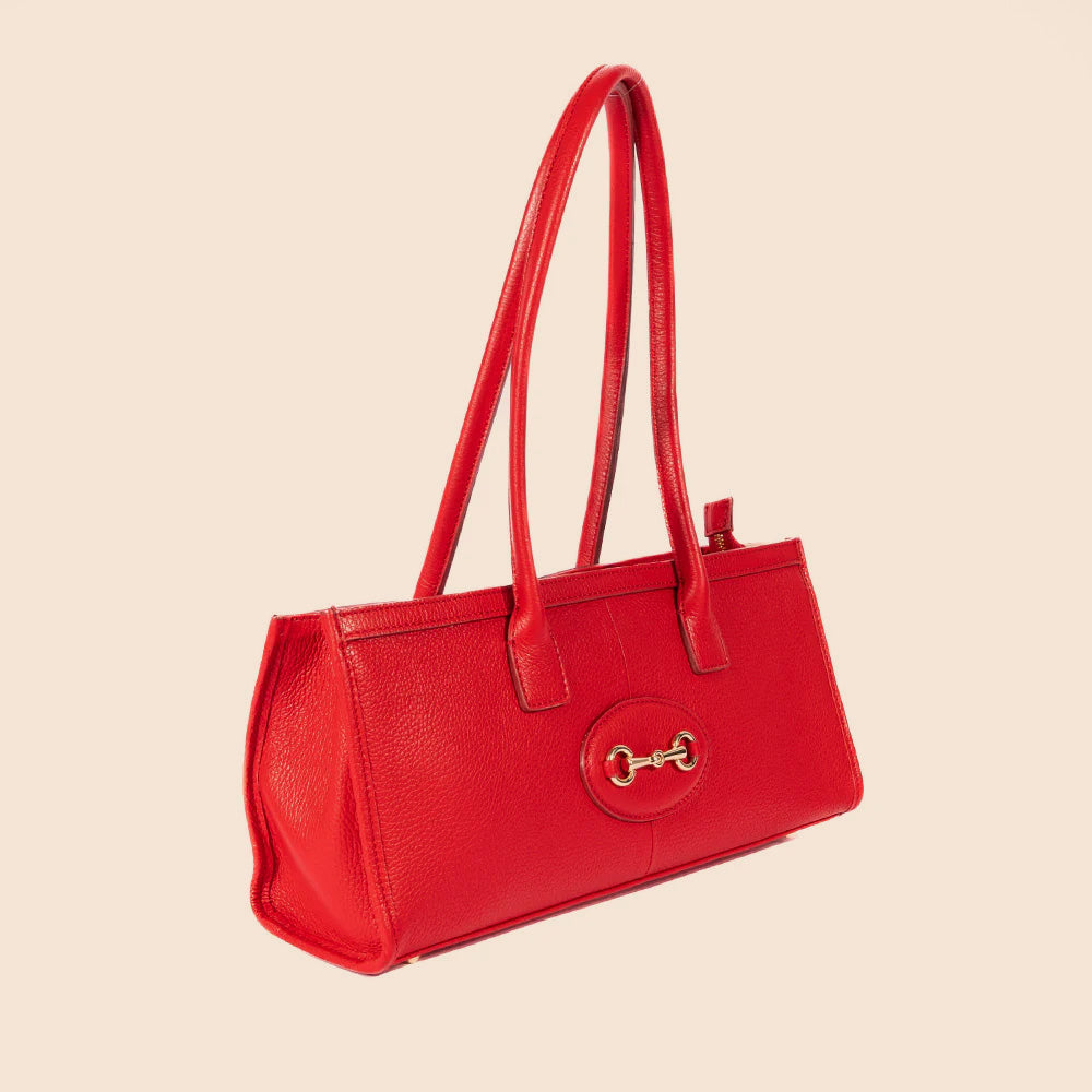 BORSA A SPALLA RETTANGOLARE CON FIBBIA CENTRALE