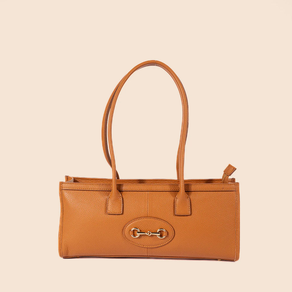 BORSA A SPALLA RETTANGOLARE CON FIBBIA CENTRALE