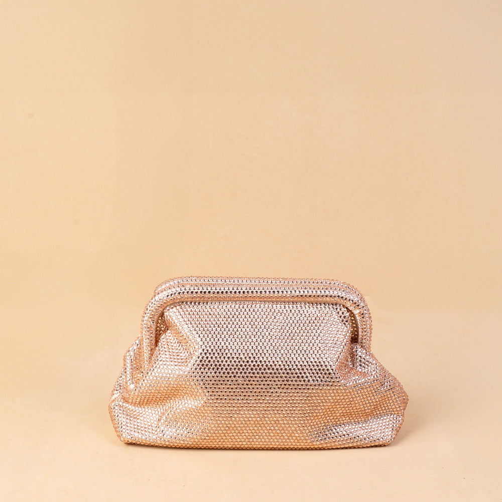 BORSA POCHETTE MORBIDA CON STRASS