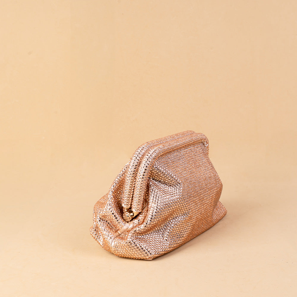 BORSA POCHETTE MORBIDA CON STRASS