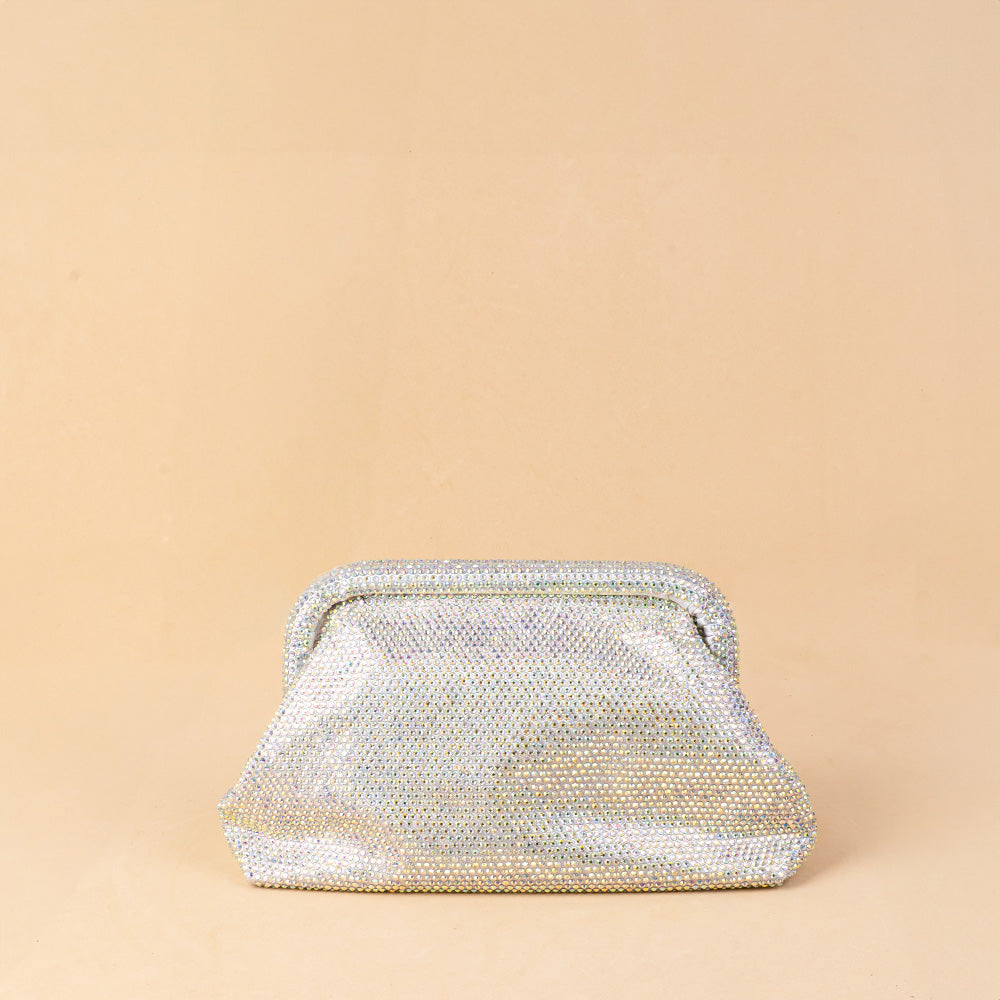 BORSA POCHETTE MORBIDA CON STRASS