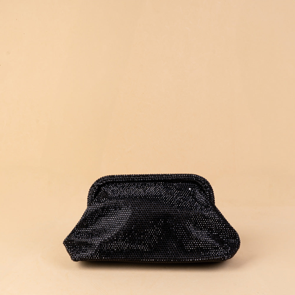 BORSA POCHETTE MORBIDA CON STRASS