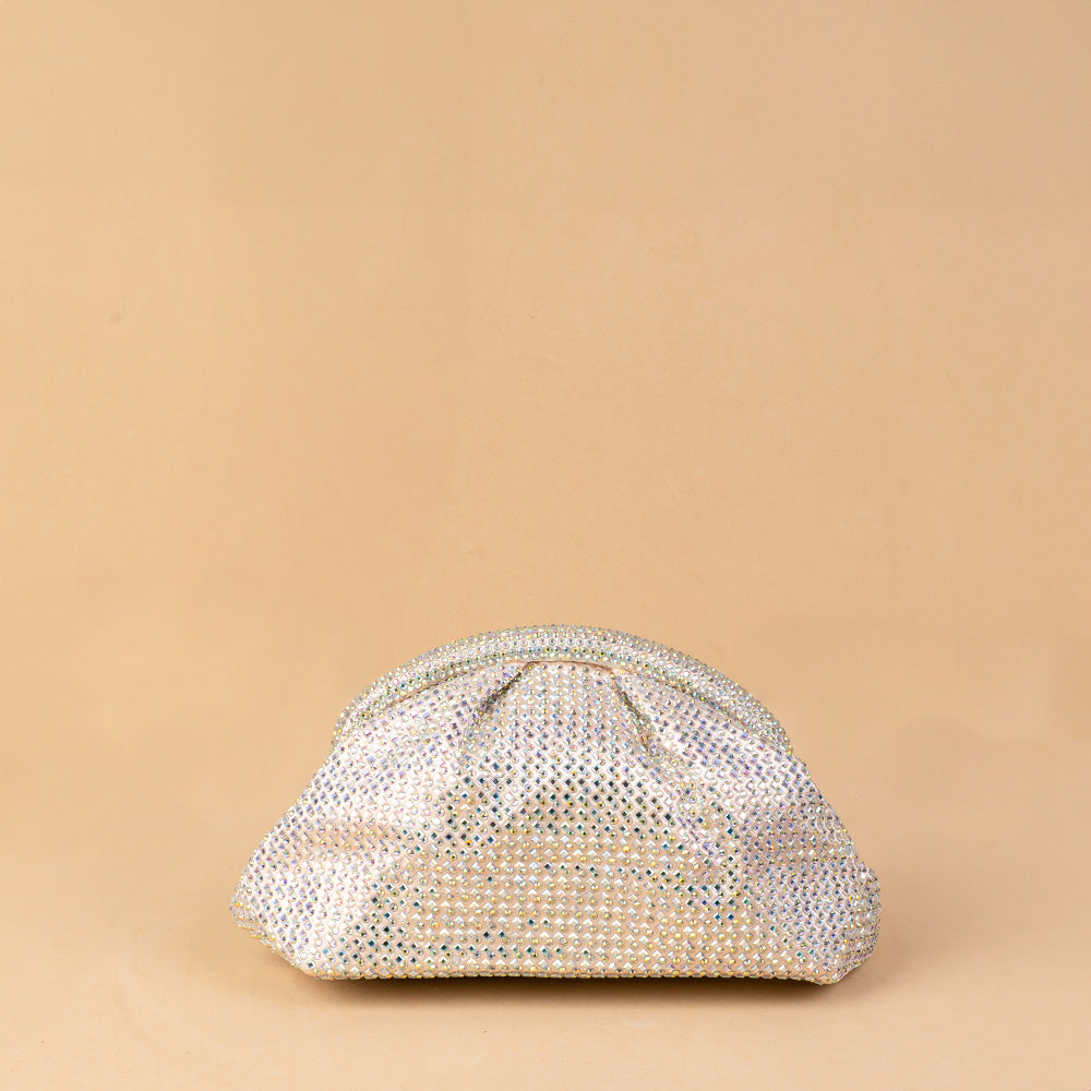 BORSA POCHETTE MORBIDA CON STRASS
