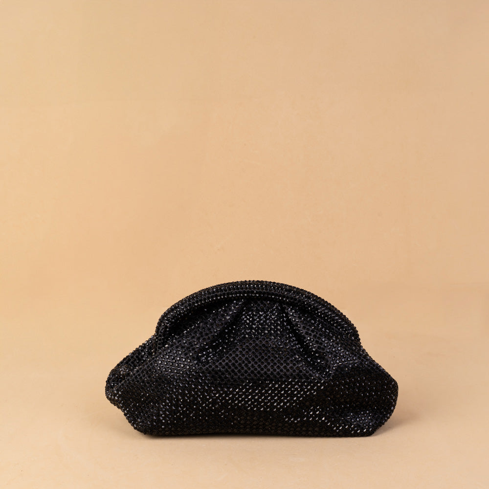 BORSA POCHETTE MORBIDA CON STRASS