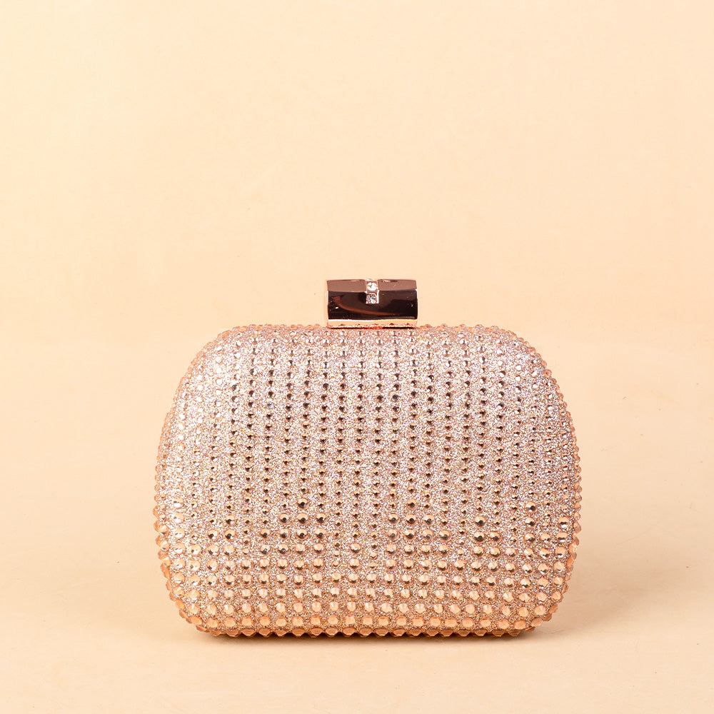BORSA POCHETTE RIGIDA CON STRASS