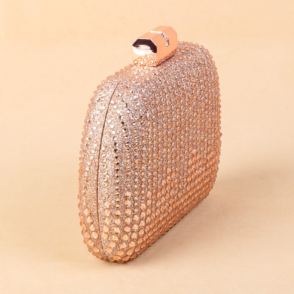 BORSA POCHETTE RIGIDA CON STRASS