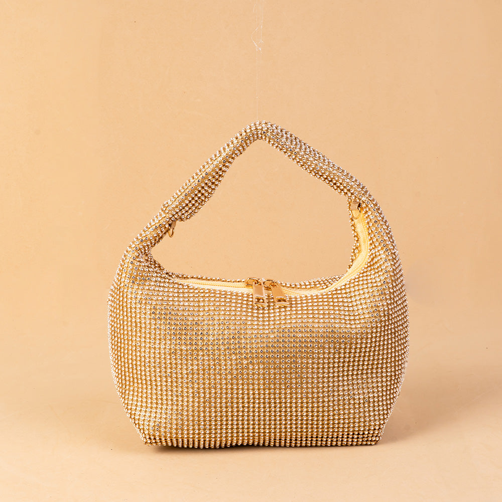 BORSA POCHETTE MORBIDA CON STRASS