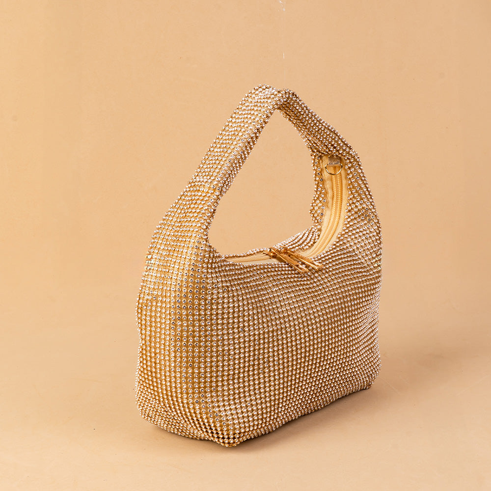 BORSA POCHETTE MORBIDA CON STRASS