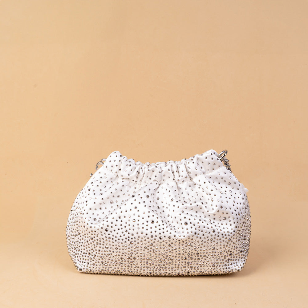 BORSA A TRACOLLA CON BORCHIE EFFETTO STRASS