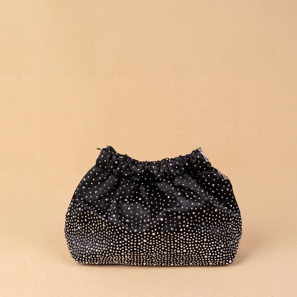BORSA A TRACOLLA CON BORCHIE EFFETTO STRASS