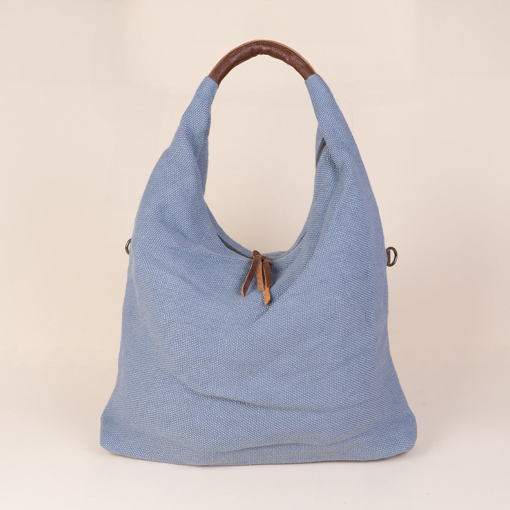 JUTE EFFECT SHOULDER BAG