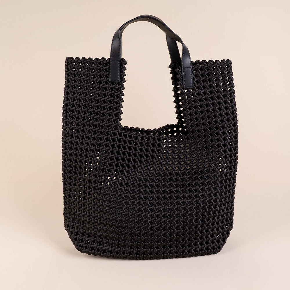 BORSA A SPALLA GRANDE INTRECCIATA CON SVUOTA BORSA
