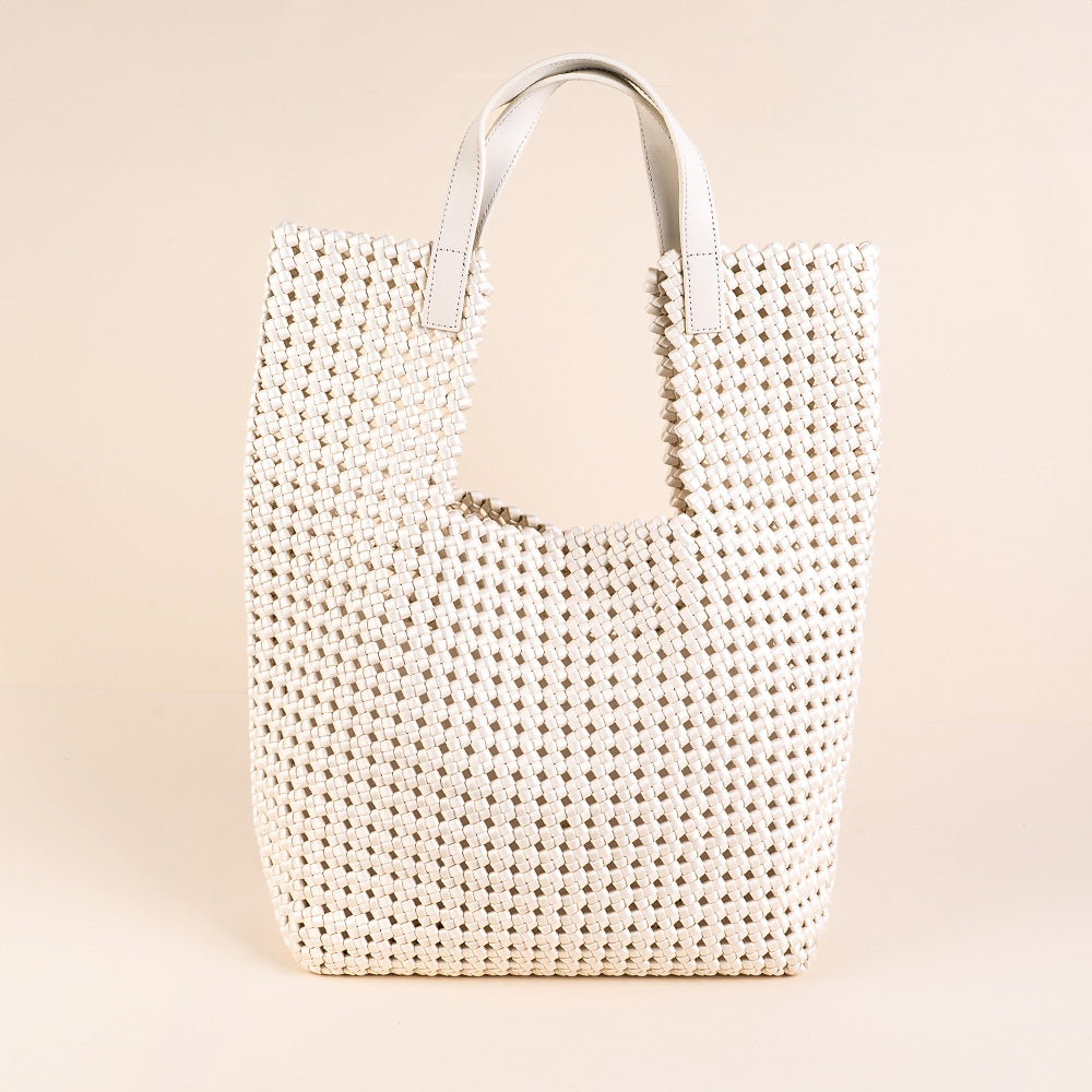 BORSA A SPALLA GRANDE INTRECCIATA CON SVUOTA BORSA