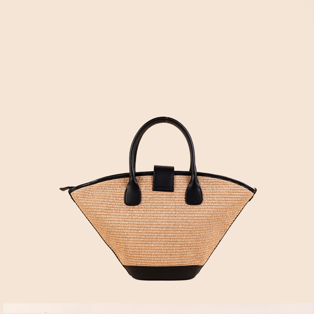 BORSA A MANO IN PAGLIA CON TRACOLLA