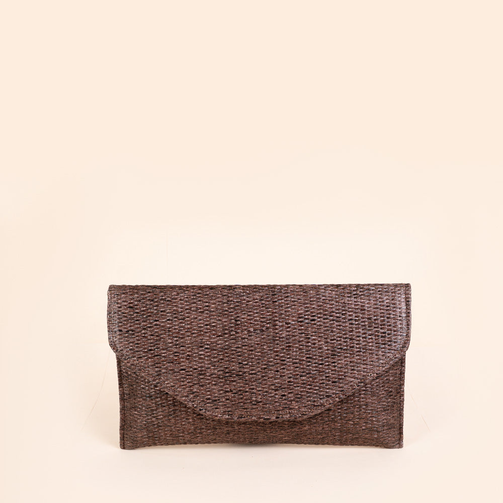 BORSA CLUTCH RIGIDA IN TESSUTO METALLIZZATO