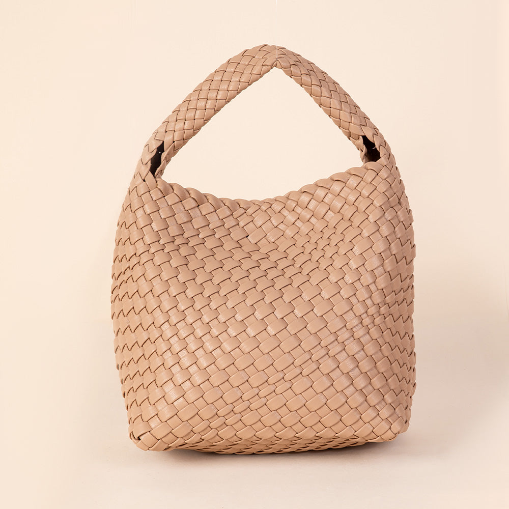 BORSA A MANO INTRECCIATA CON TRACOLLA E SVUOTA BORSA
