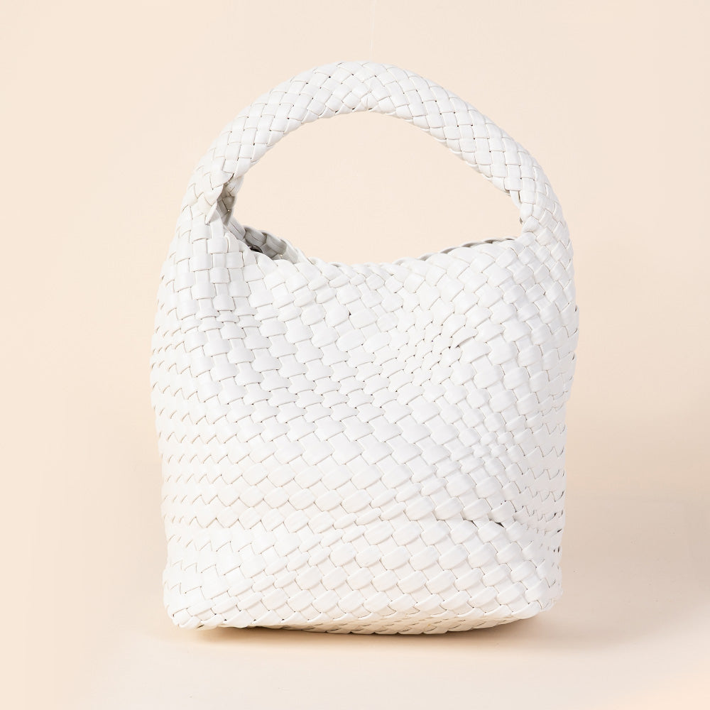BORSA A MANO INTRECCIATA CON TRACOLLA E SVUOTA BORSA
