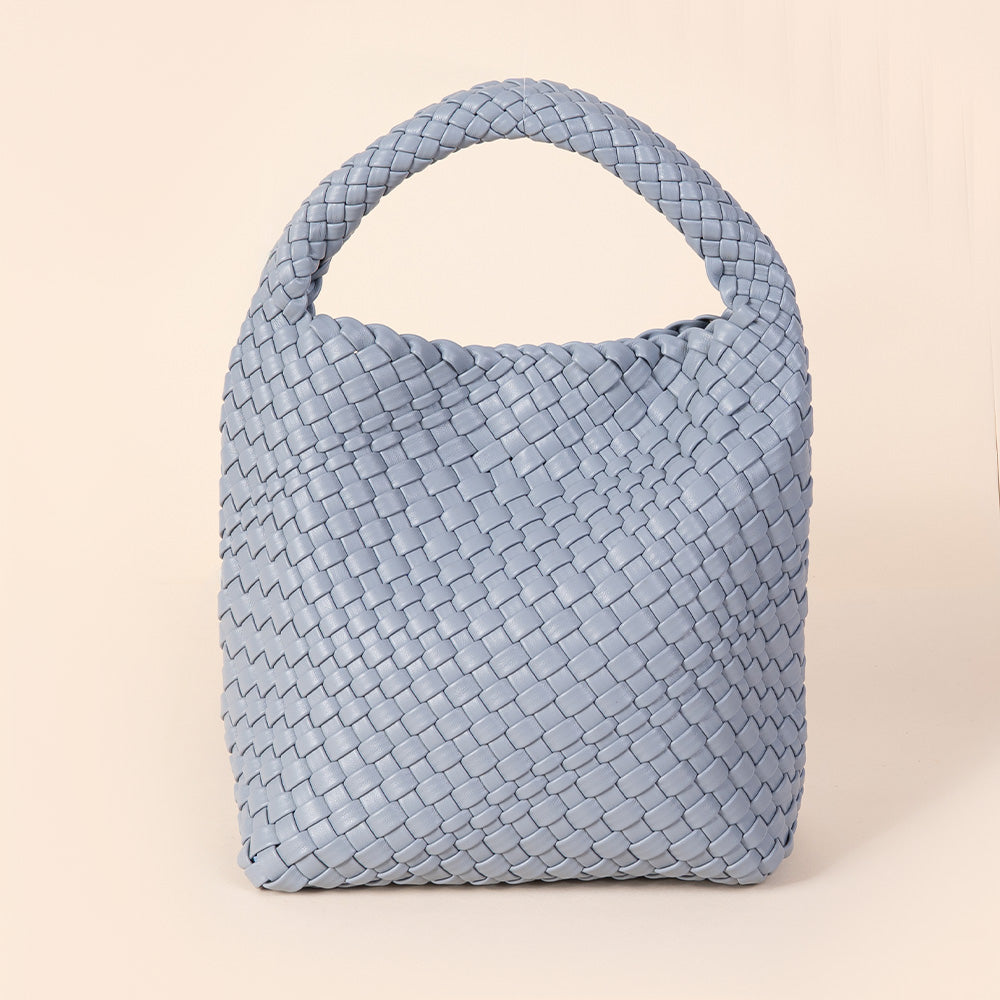 BORSA A MANO INTRECCIATA CON TRACOLLA E SVUOTA BORSA