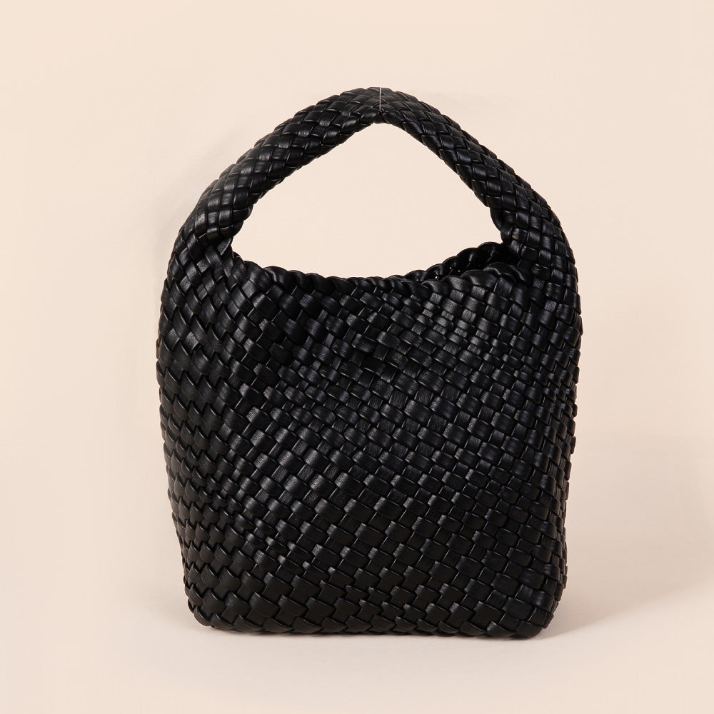 BORSA A MANO INTRECCIATA CON TRACOLLA E SVUOTA BORSA
