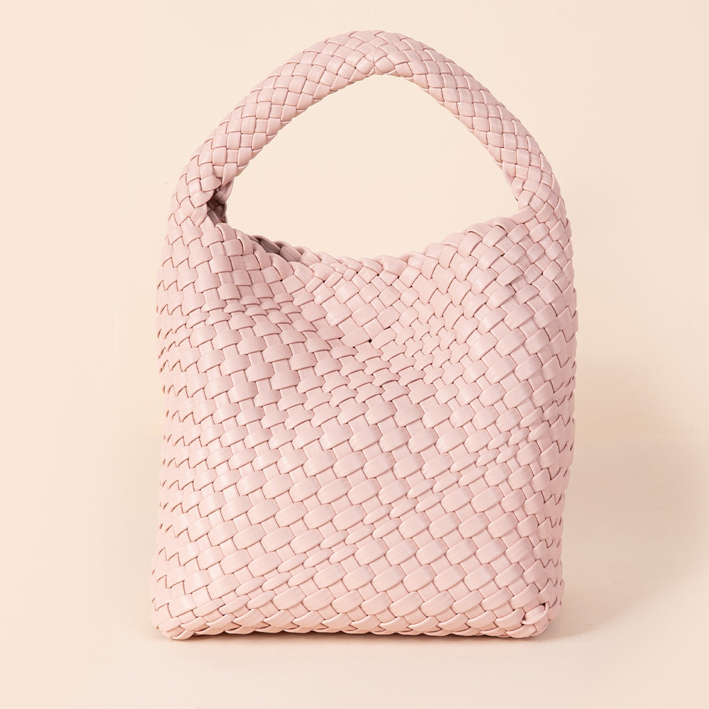 BORSA A MANO INTRECCIATA CON TRACOLLA E SVUOTA BORSA