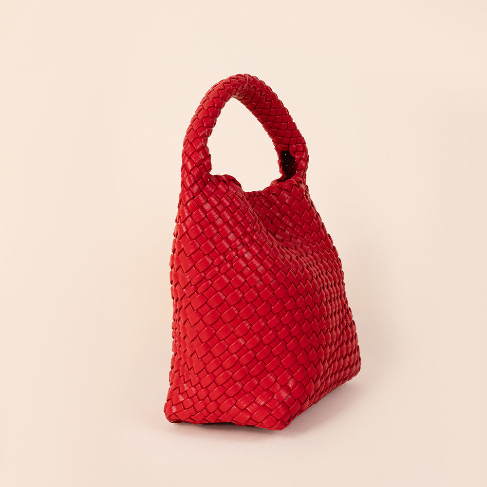 BORSA A MANO INTRECCIATA CON TRACOLLA E SVUOTA BORSA