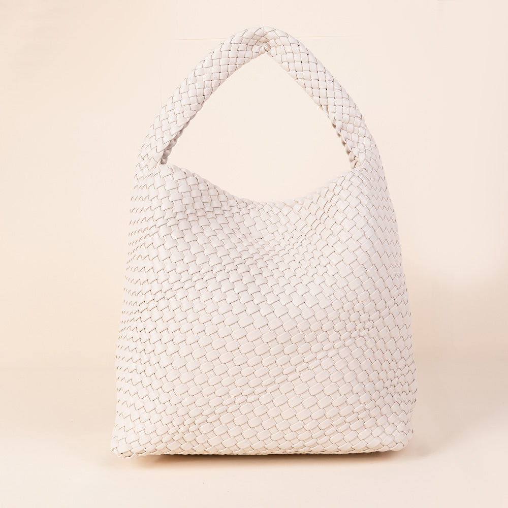 BORSA A SPALLA GRANDE INTRECCIATA CON SVUOTA BORSA