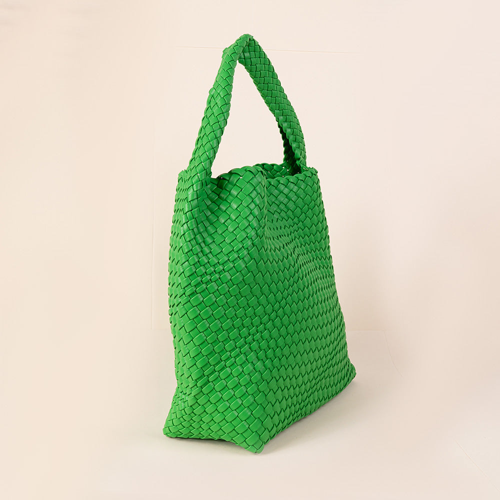 BORSA A SPALLA GRANDE INTRECCIATA CON SVUOTA BORSA