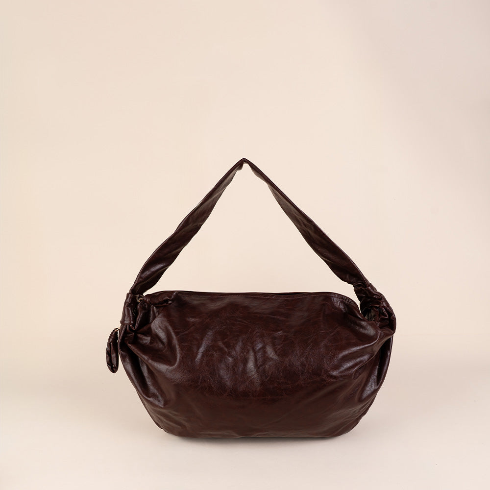 BORSA A SPALLA ALLUNGATA CON ZIP LATERALE