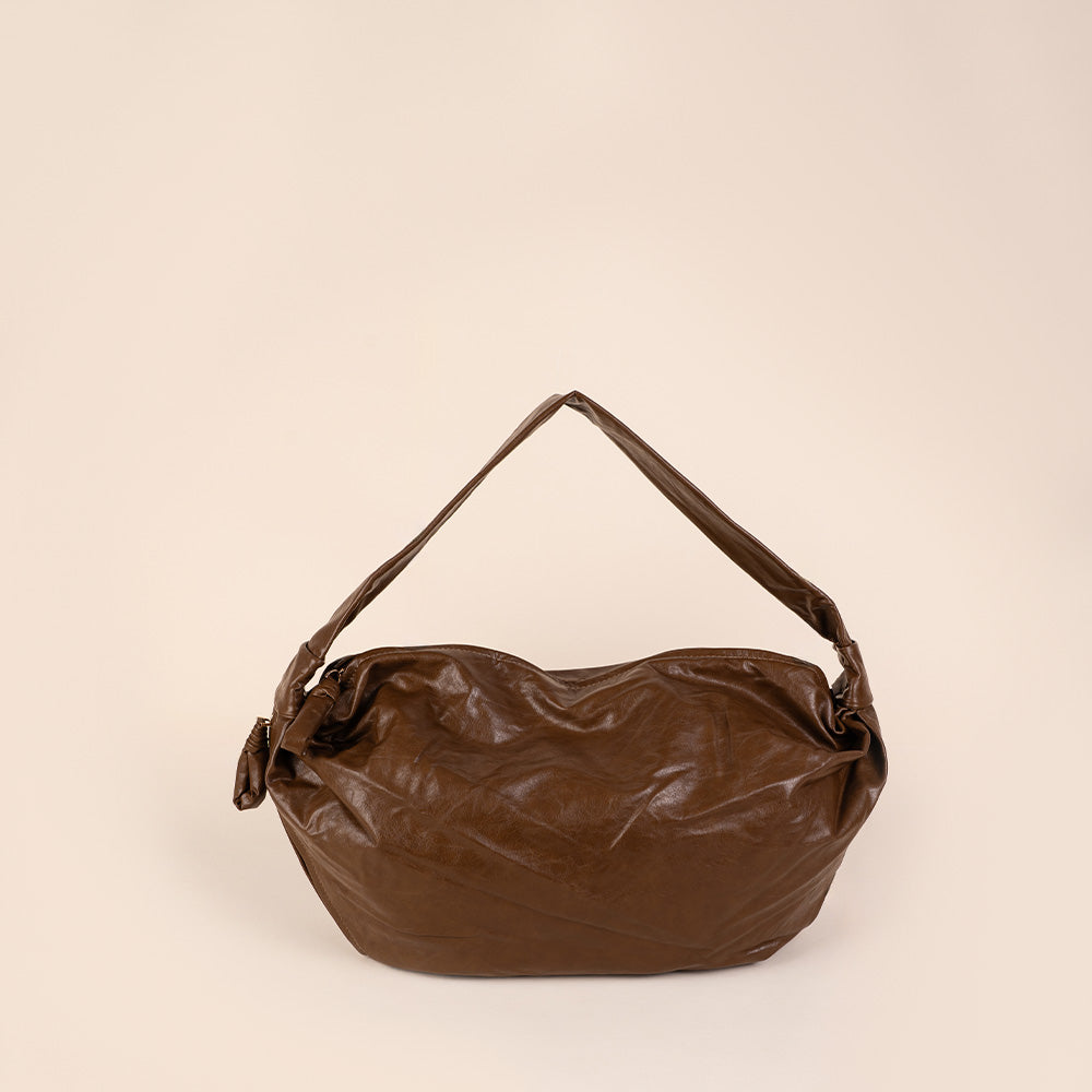 BORSA A SPALLA ALLUNGATA CON ZIP LATERALE