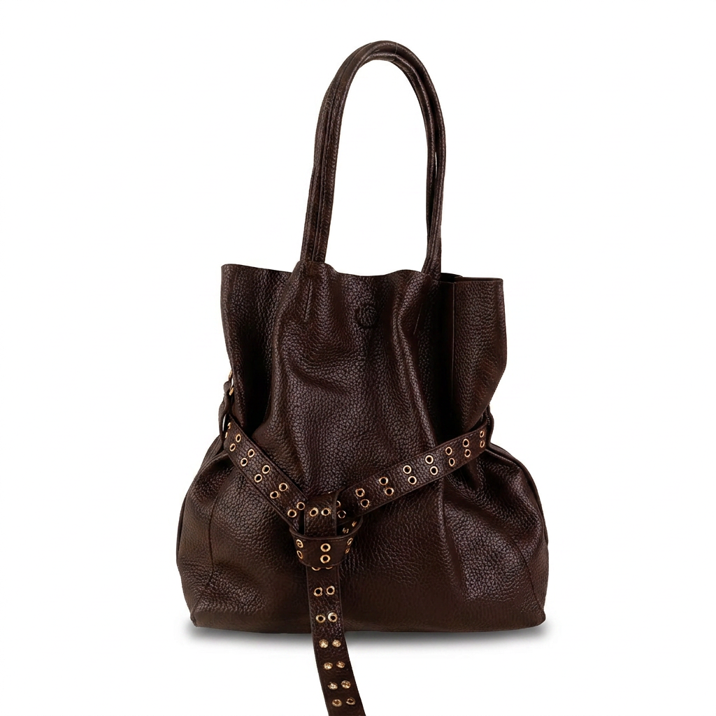 BORSA SHOPPING BAG CON CINTA CENTRALE, SVUOTA BORSA E TRACOLLA