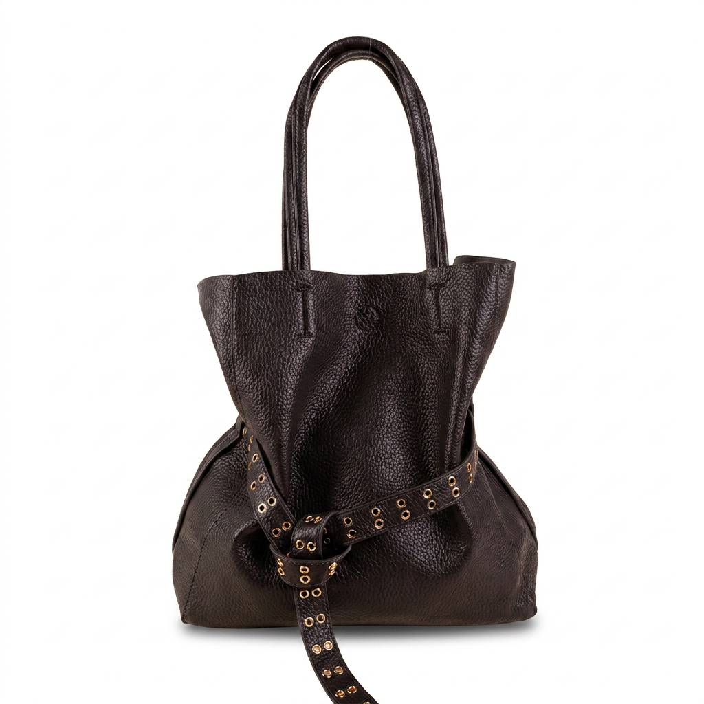 BORSA SHOPPING BAG CON CINTA CENTRALE, SVUOTA BORSA E TRACOLLA