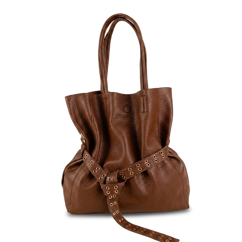 BORSA SHOPPING BAG CON CINTA CENTRALE, SVUOTA BORSA E TRACOLLA