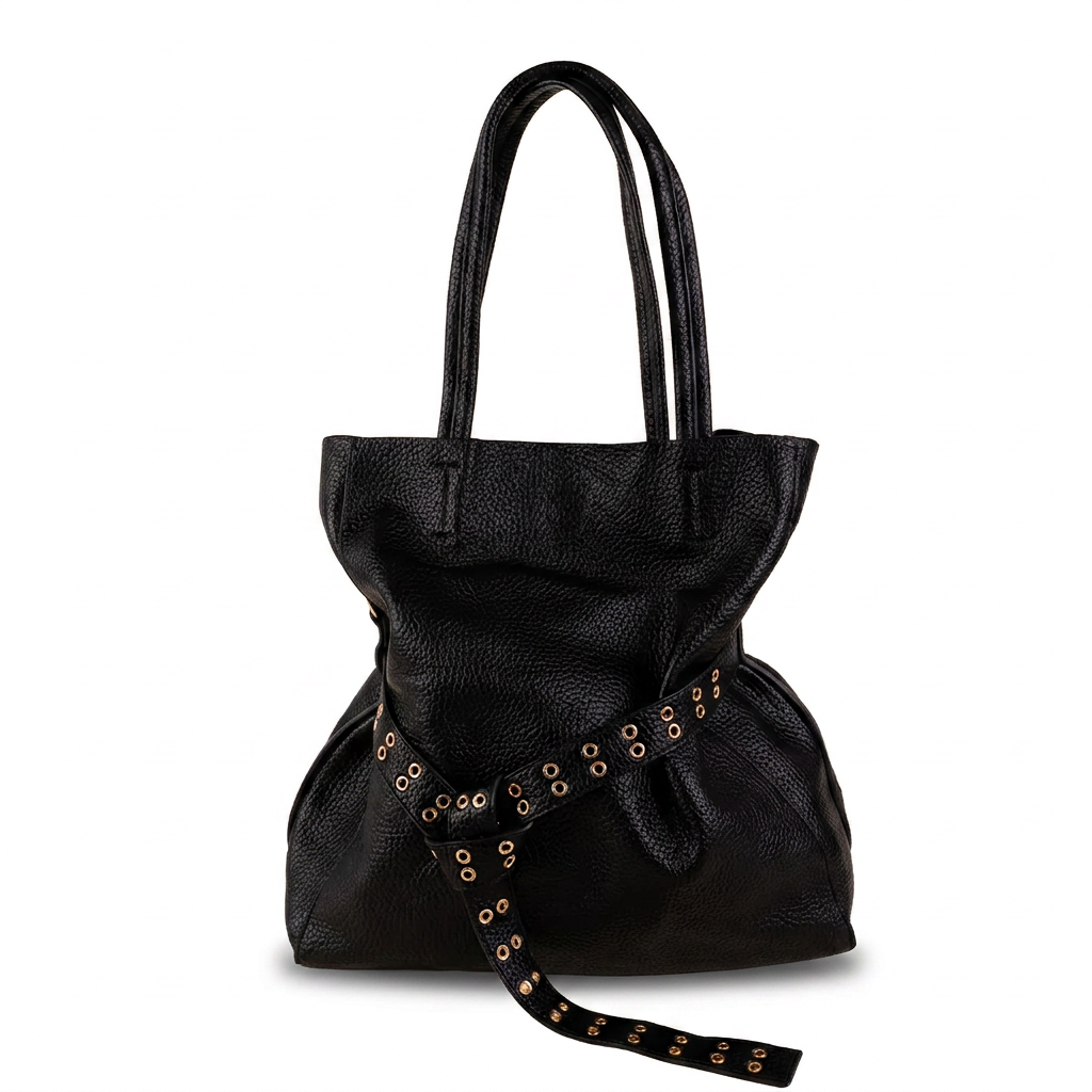BORSA SHOPPING BAG CON CINTA CENTRALE, SVUOTA BORSA E TRACOLLA