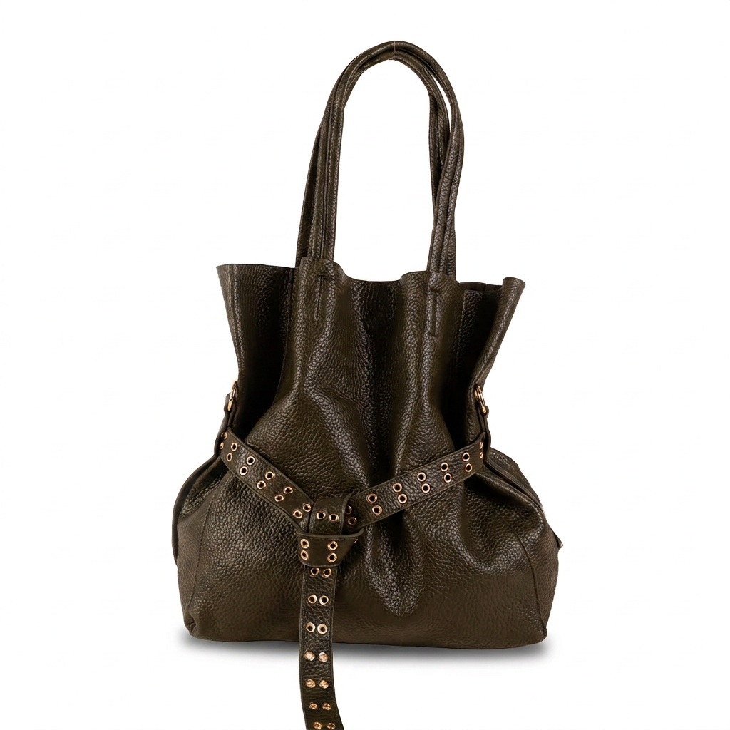 BORSA SHOPPING BAG CON CINTA CENTRALE, SVUOTA BORSA E TRACOLLA