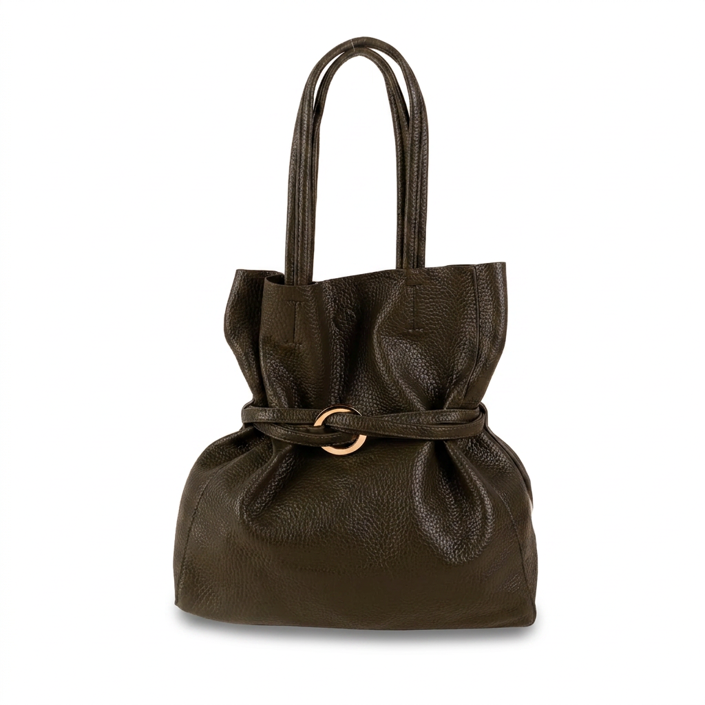BORSA A SPALLA CON CINTA CENTRALE A TRE FASCE