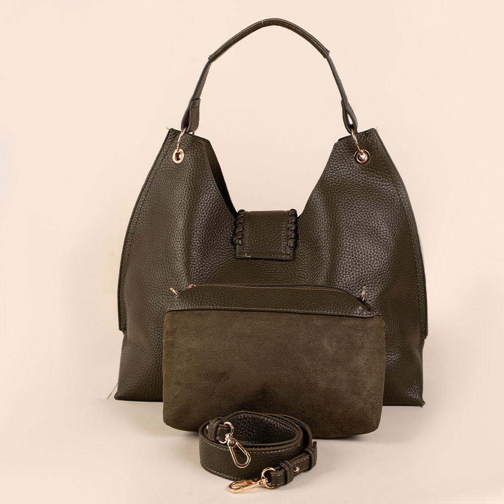 BORSA A MANO CON TRACOLLA E PATTINA FRONTALE