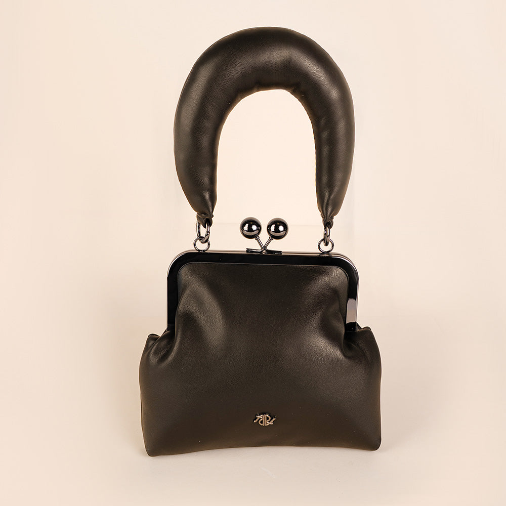 BORSA A MANO CON MANICO SPESSO E CHIUSURA A PORTAMONETE