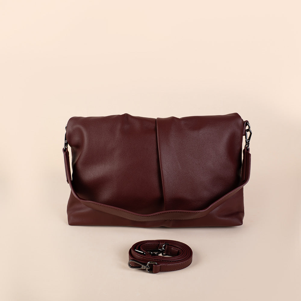 BORSA A SPALLA CON CHIUSURA A PORTAMONETE E DOPPIA TRACOLLA