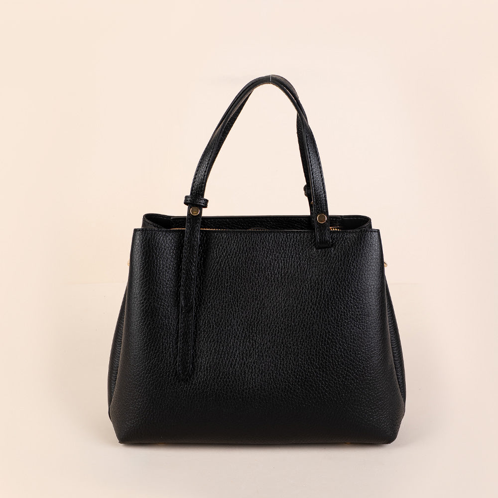 BORSA A MANO CON TRE SCOMPARTI ZIP CENTRALE E TRACOLLA