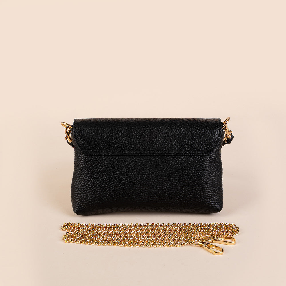 BORSA A MANO CON CHIUSURA IN BAMBOO A GIRELLO E TRACOLLA