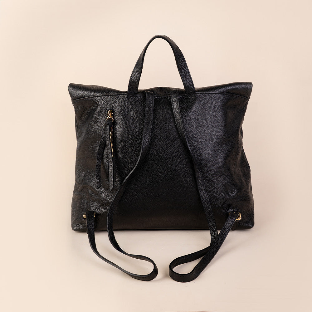 BORSA A ZAINO CON ZIP FRONTALI