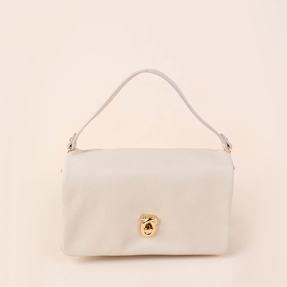 BORSA A MANO CON TRE SCOMPARTI E CHIUSURA A GIRELLO