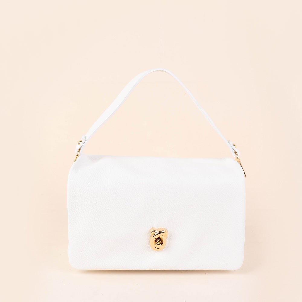 BORSA A MANO CON TRE SCOMPARTI E CHIUSURA A GIRELLO