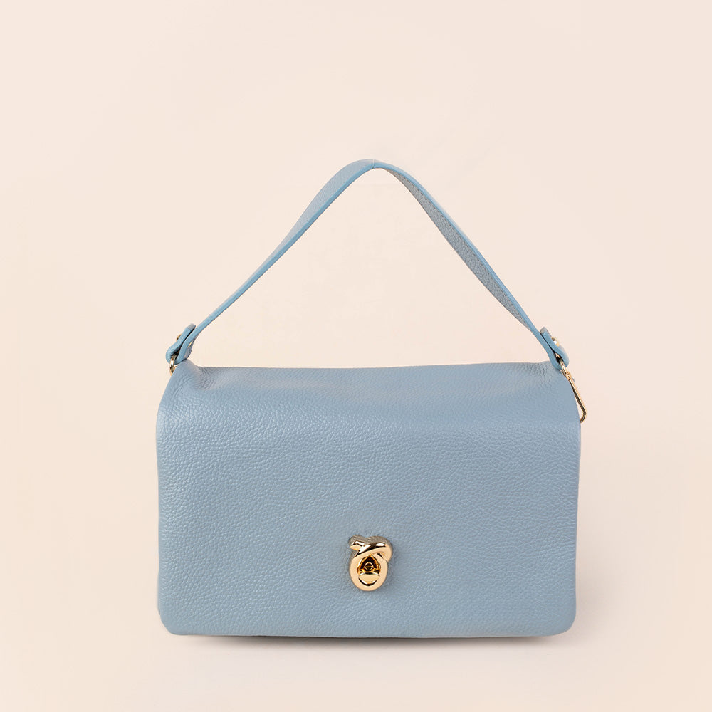 BORSA A MANO CON TRE SCOMPARTI E CHIUSURA A GIRELLO